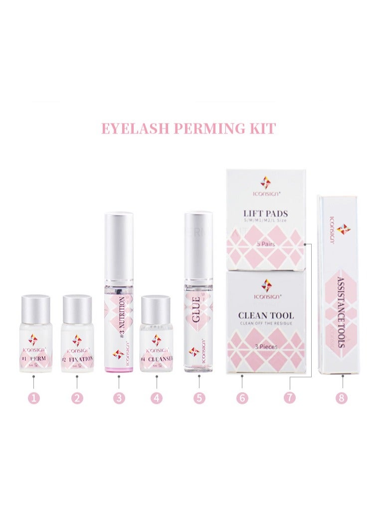 إيكونساين طقم محلول تجعيد ورفع الرموش سهل وسريع لمدة 5 دقائق بما في ذلك التغذية - Image 3