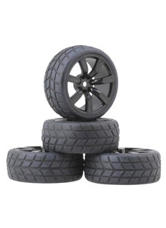 1/10 Level Running Racing Highway Street Running RV Wear-resistant Tire HSP Unlimited RC Remote Control Model Car Four Pack-Color:D3 + A Wheel Hub