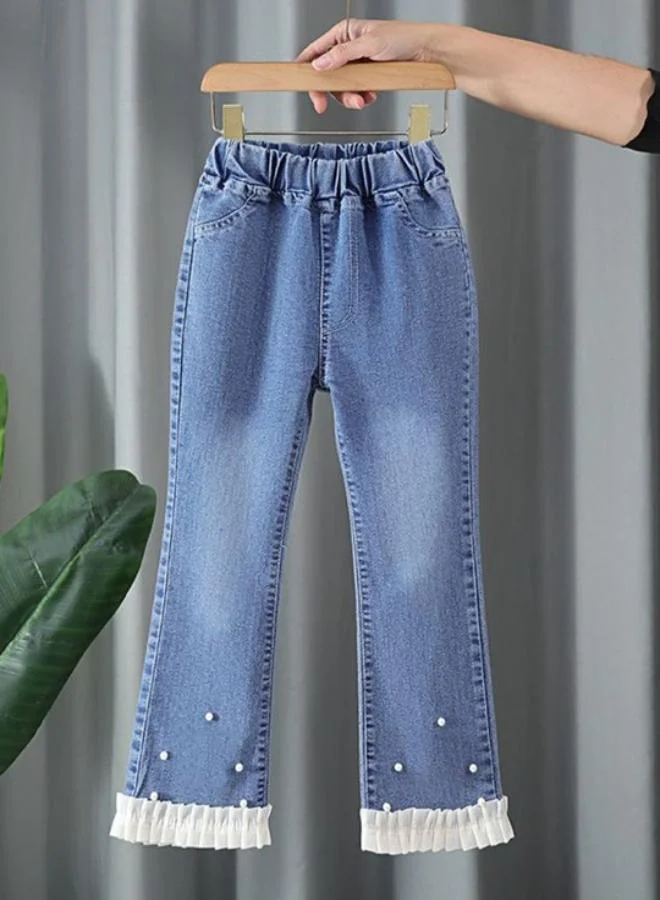 YUNIQEE Blue Straight High Rise Solid jeans