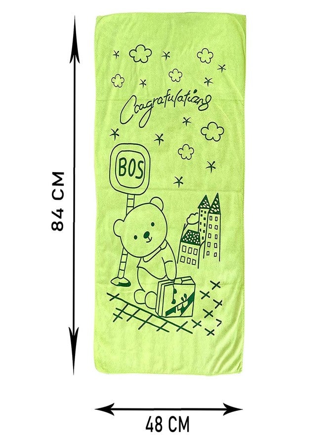 FIMALIA Soft Bath Towel Cotton Washcloth for New Born Baby,Infants and Toddlers(Colour & Prints May Vary, Pack of 1, Dark Color, Small_48cm x 84cm), 250 GSM - Image 5
