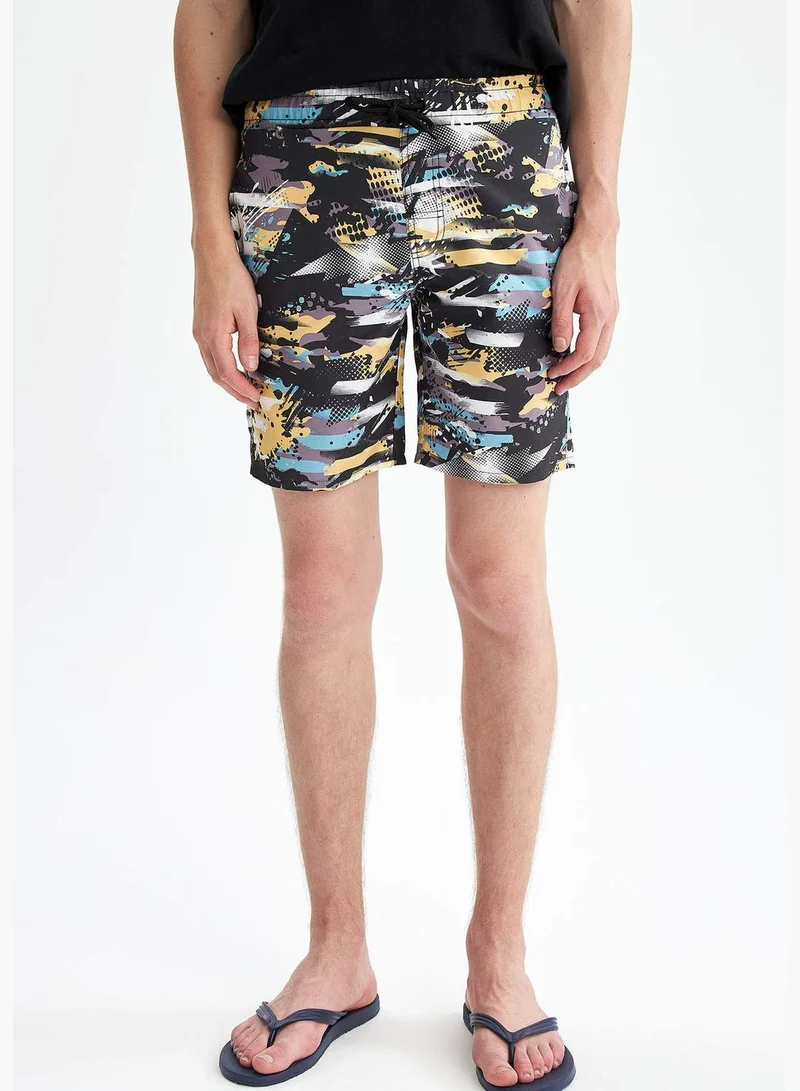 DeFacto Patterned Above Knee Swim Shorts