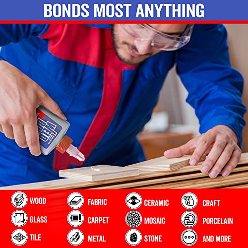 Weldbond Glue - Bonds Most Anything! 3L /101 oz Non-Toxic Adhesive Glue For Wood Tile Glass Craft Foam Fabric Stone Cement & Concrete & Any Other Porous Surfaces. No Fume Non-Flammable PVA Glue Gallon - Image 2