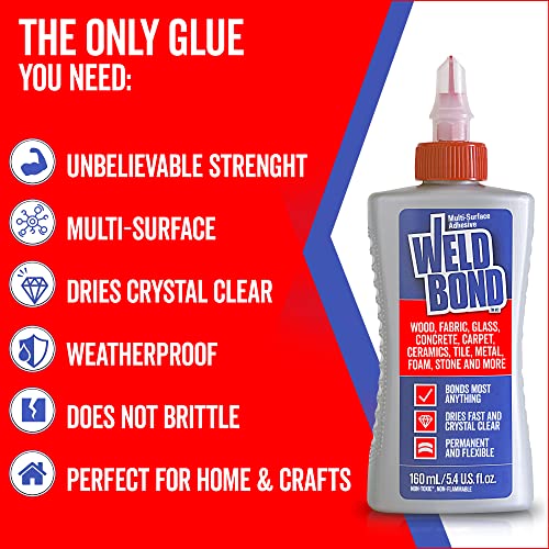 Weldbond Glue - Bonds Most Anything! 3L /101 oz Non-Toxic Adhesive Glue For Wood Tile Glass Craft Foam Fabric Stone Cement & Concrete & Any Other Porous Surfaces. No Fume Non-Flammable PVA Glue Gallon - Image 4