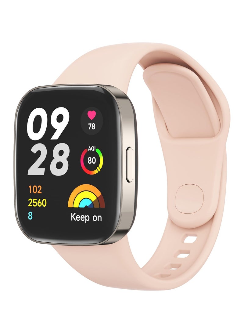 Straps Compatible with Redmi Watch 3 Smartwatch Soft TPU Band for Men, Women,Pink  - Image 2