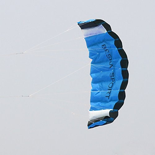 Besra Huge 73inch Dual Line Parachute Stunt Kite with Flying Tools 1.8m Power Parafoil Kitesurfing Training Kites Outdoor Fun Sports (Blue) - Image 3
