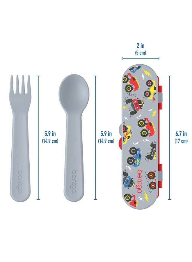 Bentgo - Kids Utensils Set - Trucks - 3pcs - Image 5