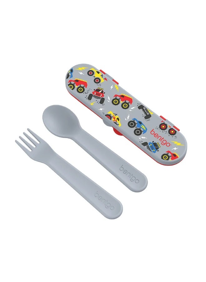 Bentgo - Kids Utensils Set - Trucks - 3pcs - Image 1