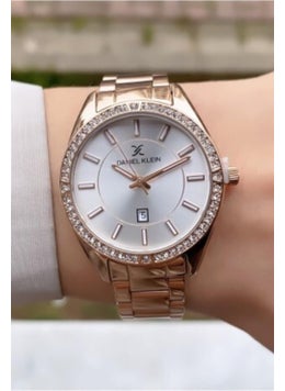 DANIEL KLEIN 2 Year Warranty Women's Rose Color Calendar Wristwatch + Bracelet Gift  - Image 2