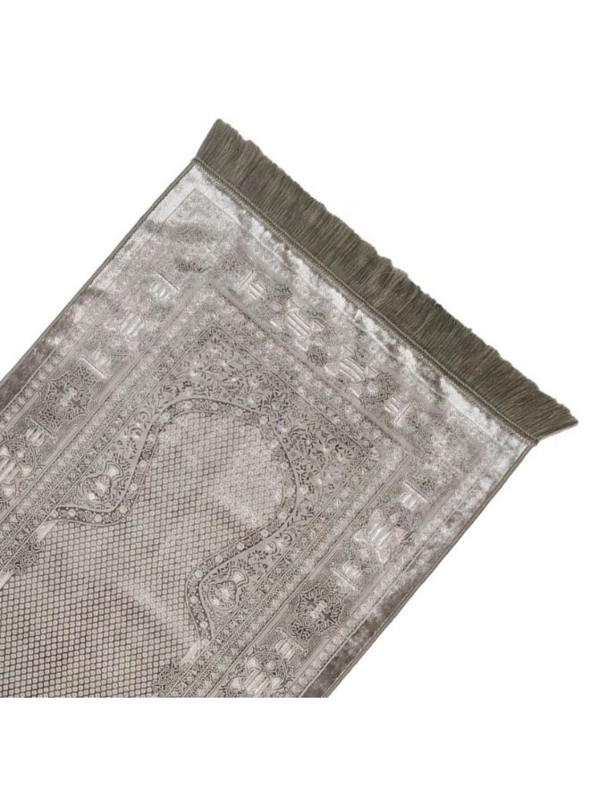 Museum Luxurious Soft Velvet Prayer Mat – Turkish Islamic Sajadah for Men & Women, Lightweight & Comfortable. - Image 2