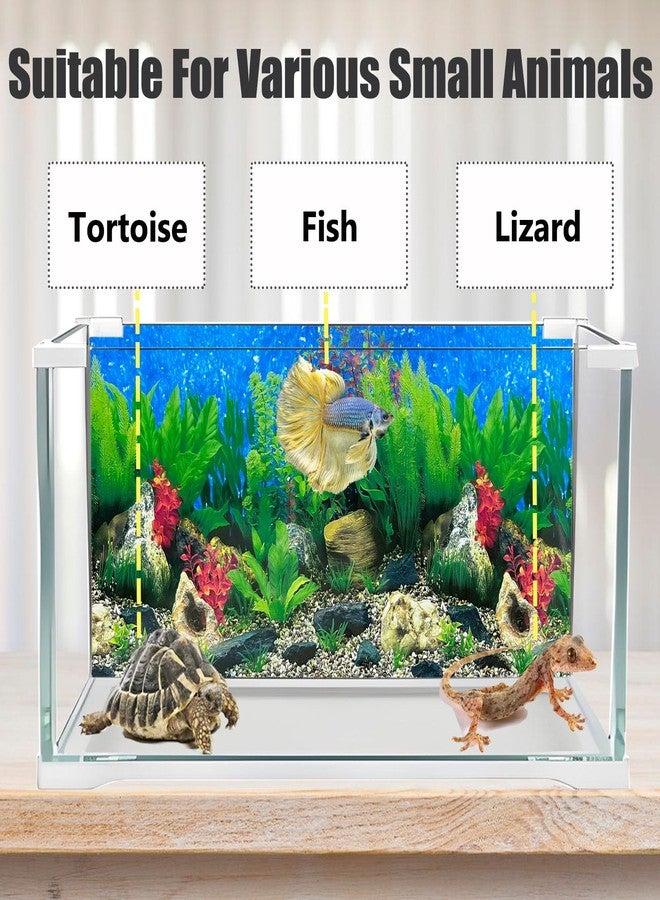 XCNO Aquatic Plant Aquarium Background Sticker Coral HD Fish Backgrounds for Aquariums Gravel Stone Fish Tank Wallpaper Decorations 2 Sided 16"x 33" - Image 4