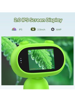 Generic Handheld Digital Microscope for Kids 1000X Including 32GB SD Card and 12 Specimens 16MP Portable Pocket Microscope with 2 Inch IPS Screen 1080P Coin Magnifier for Collectors With 8 LEDs  - Image 2