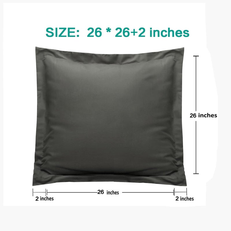 إن تي باي NTBay 26x26 Euro Sham Covers-2 حزمة ميكروفيال 26x26 أغطية وسادة-ناعمة خالية من التجاعيد مقاومة للبقع مقاومة للبقع مقاومة للبقع.  - Image 4