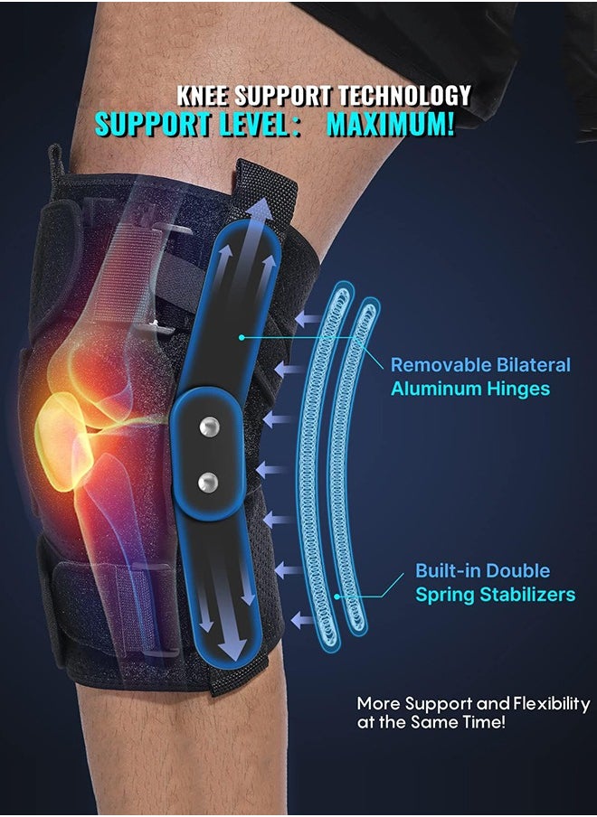 Sweet Life Knee Brace for Meniscus Tear,Adjustable Support for Knee Pain with Removable Metal Hinges & Built-in Side Stabilizers for Sports,ACL MCL Injury or Surgery Recovery,Adjustable Knee Support  - Image 5