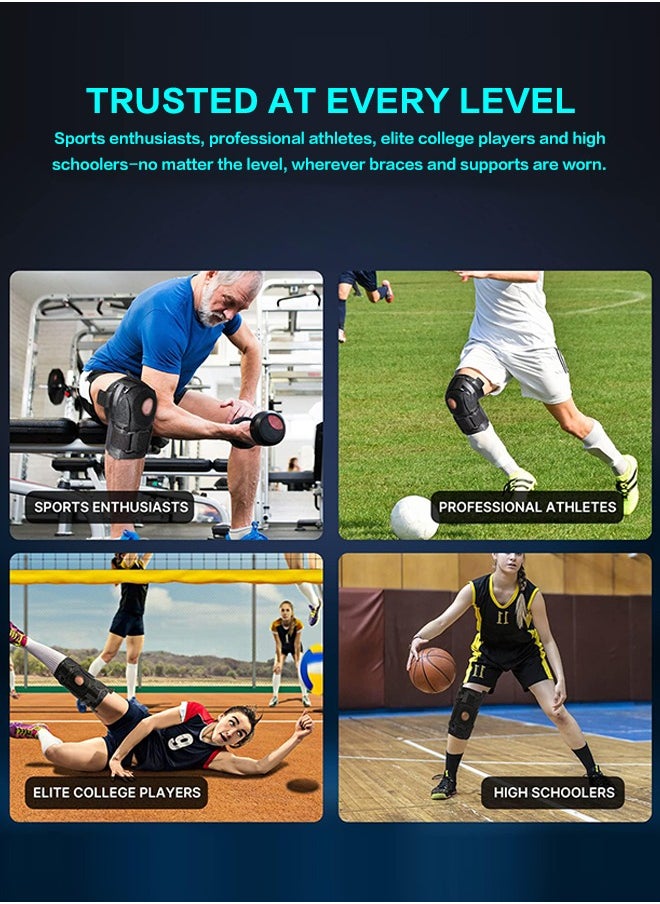 Sweet Life Knee Brace for Meniscus Tear,Adjustable Support for Knee Pain with Removable Metal Hinges & Built-in Side Stabilizers for Sports,ACL MCL Injury or Surgery Recovery,Adjustable Knee Support  - Image 4