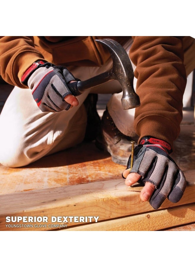 Youngstown Glove Company Youngstown Glove Company 03-3110-80-XL Carpenter Plus Gloves, XLarge, black / gray  - Image 3