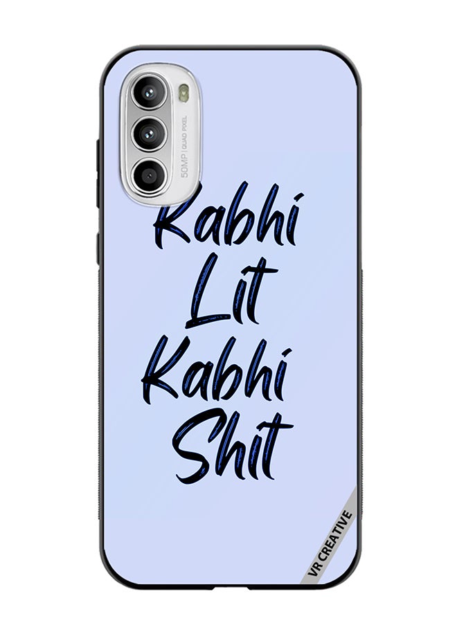 VR CREATIVE Protective Case Cover For Motorola Moto G82 Kabhi Lit Kabhi Shit Hindi Quots Design Multicolour - Image 1