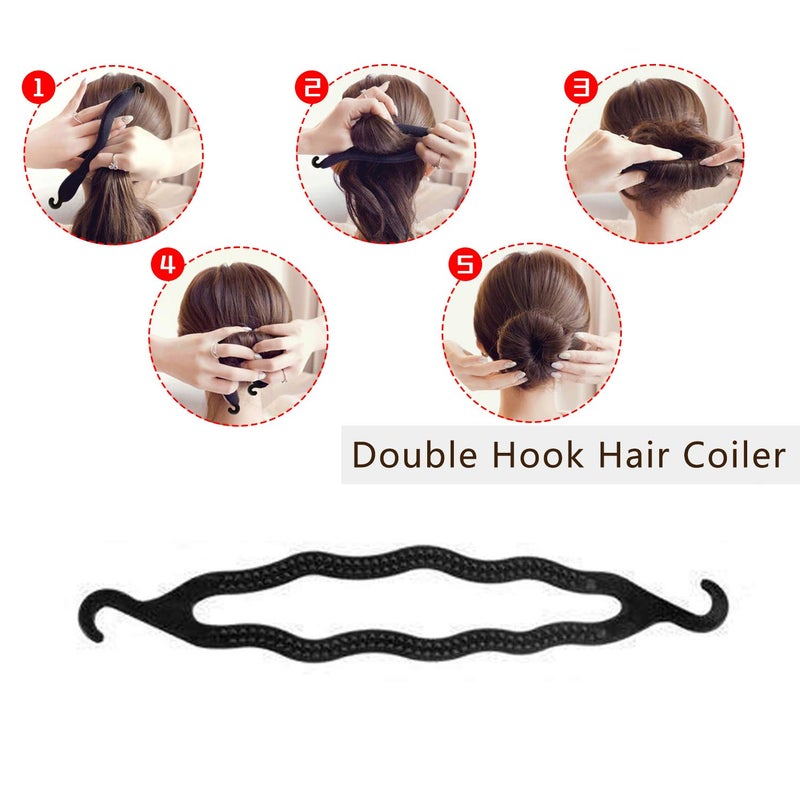 OBSCYON 27Pcs Hair Styling Set, Hair Design Styling Tools, DIY Hair Accessories Hair Modelling Tool Kit Magic Fast Spiral Hair Braid Braiding Tool for Women and Girls - Image 4