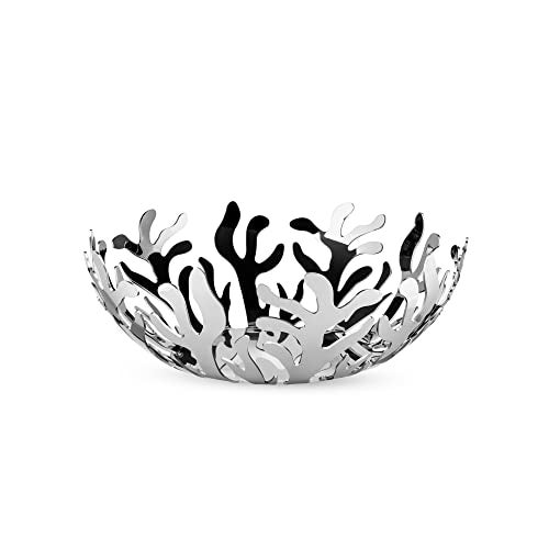 ALESSI حامل الفواكه أليسي ميديتيرانو 11-1/2 بوصة، ستانلس ستيل، فضي - Image 1