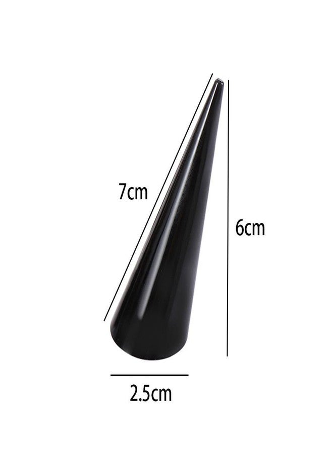 Kopida 5pcs Cone Shape Acrylic Ring Display Holder Finger Ring Stand Single Ring Display Support Holder Jewelry Ring/Wedding Ring Display Ring Holder Jewelry Exhibition Stand - Image 2