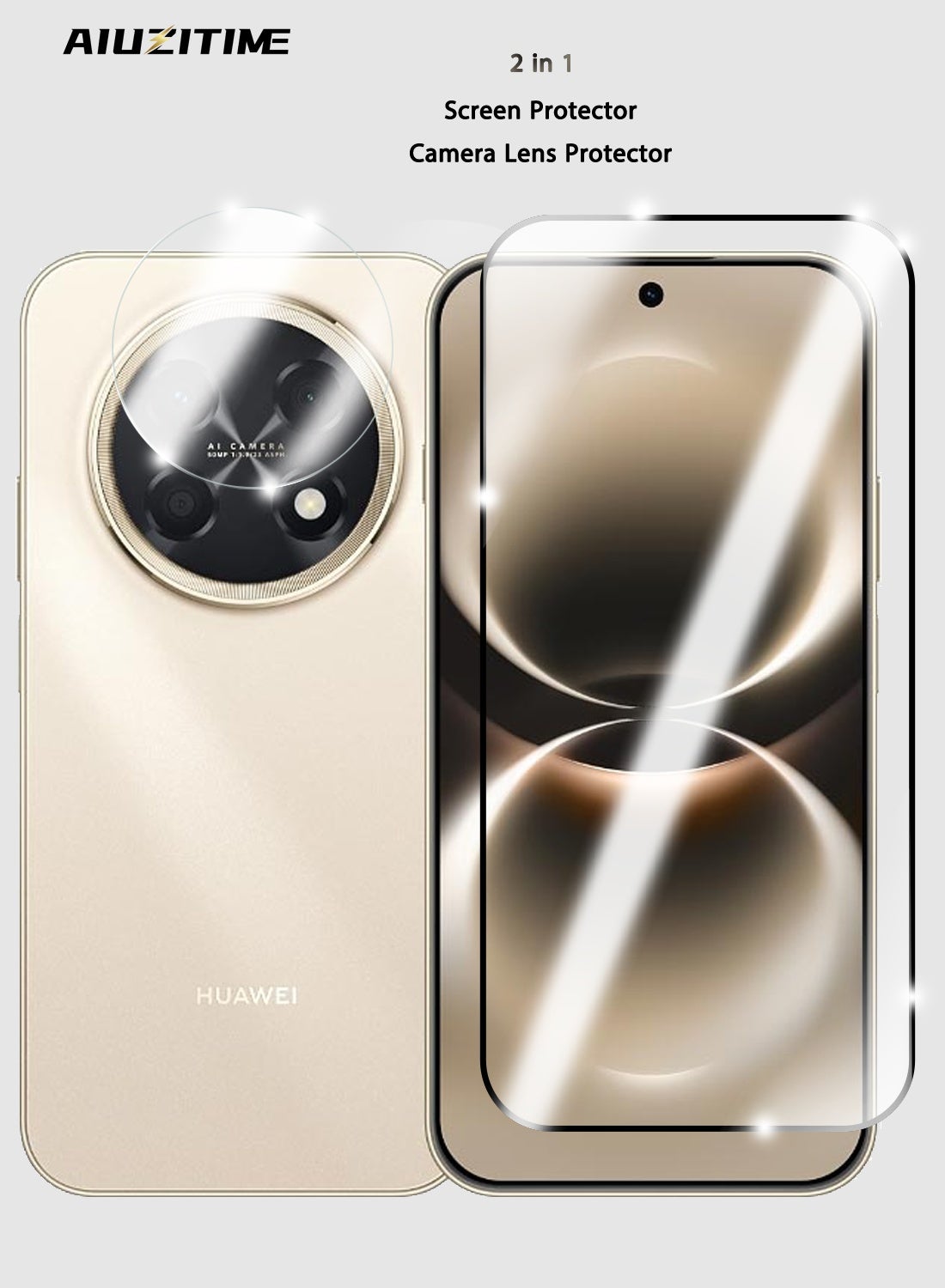 أيوزيتايم Aiuzitime Nova 15 Max Screen Protector And Camera Lens Protector temperedglass