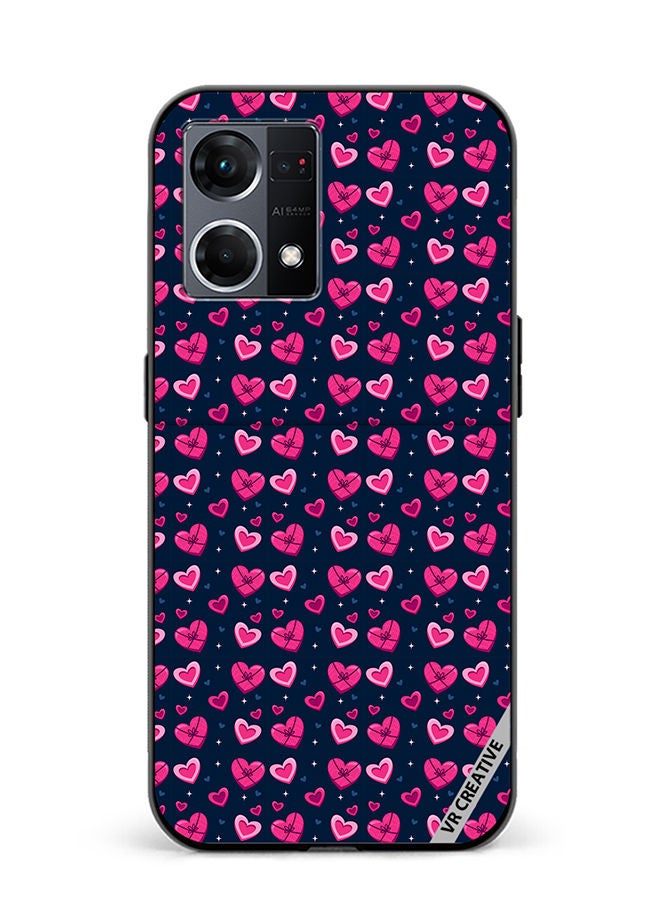 VR CREATIVE Protective Case Cover For Oppo Reno8 4G Love Pattern Design Multicolour - Image 1