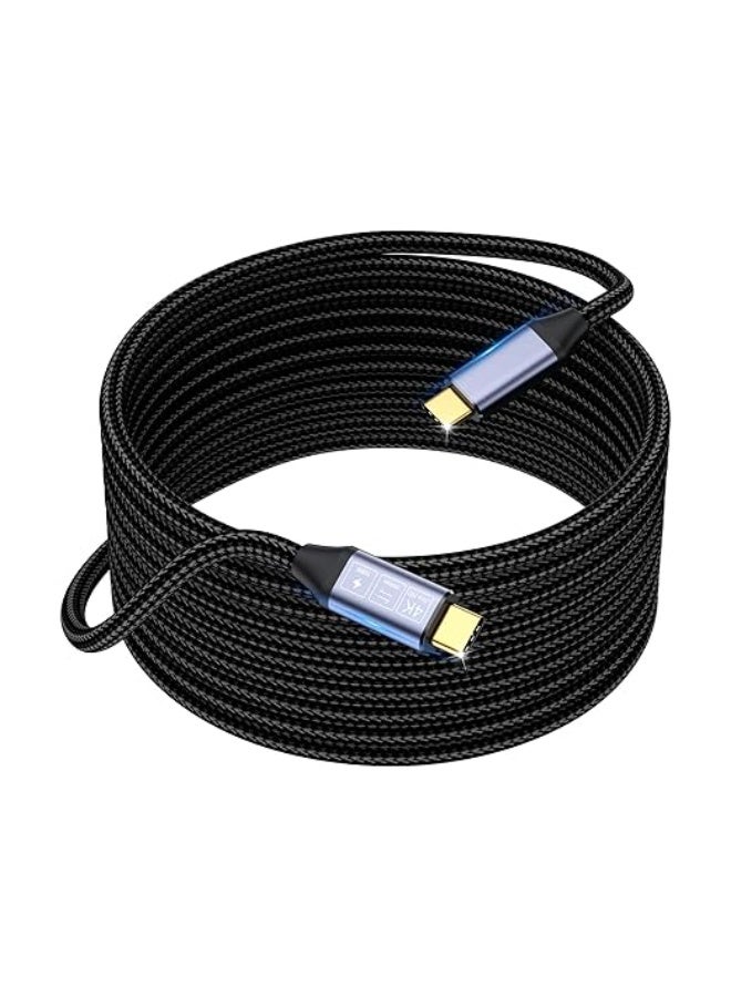 16ft USB C to USB C Cable – USB 3.1 Gen 2 – 4K Video, 100W Fast Charging, 10Gbps Data Transfer – Compatible with iPhone 15 and Monitors - Image 1