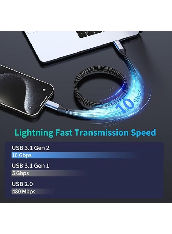 16ft USB C to USB C Cable – USB 3.1 Gen 2 – 4K Video, 100W Fast Charging, 10Gbps Data Transfer – Compatible with iPhone 15 and Monitors - Image 5
