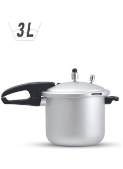 Kitchen King 3Liters Kitchen King Feast Pressure Cooker, 4 Point Safety System, Smart Cooking Technology, Promotes Healthy Cooking, PFOA Free, Energy Saving Meals for Professionals & Home Use, 3 Liters Silver  - Image 1