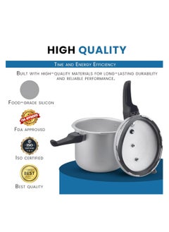 Kitchen King 3Liters Kitchen King Feast Pressure Cooker, 4 Point Safety System, Smart Cooking Technology, Promotes Healthy Cooking, PFOA Free, Energy Saving Meals for Professionals & Home Use, 3 Liters Silver  - Image 3