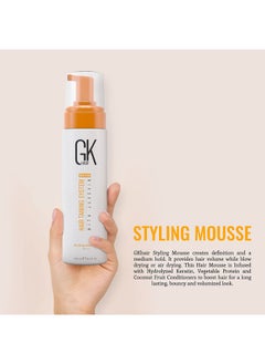 GK Hair Volumizing Hair Styling Mousse 250ml/8.5 Fl Oz Enhances Curls Added Volume with Medium Hold  Boost Shine Moisturizing Blow Dry Frizz Control Foam for All Hair Types Unisex  - Image 4