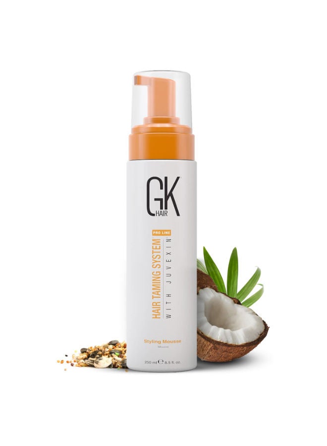 GK Hair Volumizing Hair Styling Mousse 250ml/8.5 Fl Oz Enhances Curls Added Volume with Medium Hold  Boost Shine Moisturizing Blow Dry Frizz Control Foam for All Hair Types Unisex - Image 1