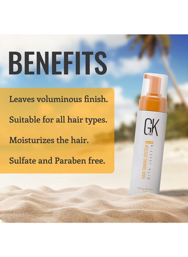 GK Hair Volumizing Hair Styling Mousse 250ml/8.5 Fl Oz Enhances Curls Added Volume with Medium Hold  Boost Shine Moisturizing Blow Dry Frizz Control Foam for All Hair Types Unisex - Image 2