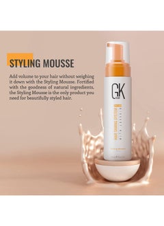 GK Hair Volumizing Hair Styling Mousse 250ml/8.5 Fl Oz Enhances Curls Added Volume with Medium Hold  Boost Shine Moisturizing Blow Dry Frizz Control Foam for All Hair Types Unisex  - Image 3