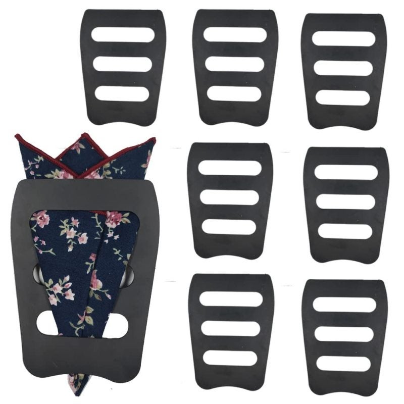 Pocket Squares Holder 3.5" X 4.84" Durable Plastic Perfect Shape All Day Long Men's Pocket Squares - Quick And Easy To Use Pocket Square Organizer For Formal Occasions Gentlemen - Image 1