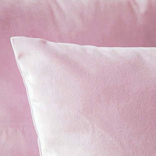 Khooti Velvet Cushion Cover, 20x20 Inch | Baby Pink | Pack of 1 | Solid Plain Soft & Smooth, Decorative Cushion Covers for Living Room, Bedroom, Couches, Chairs, Sofas, Beds & Home Decor - Image 3