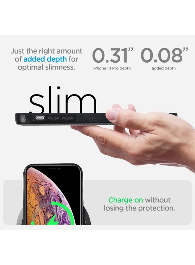 S-TOP Case For iPhone XS Max Retro Leather Invisible Stand MagSafe Phone Case - Image 5