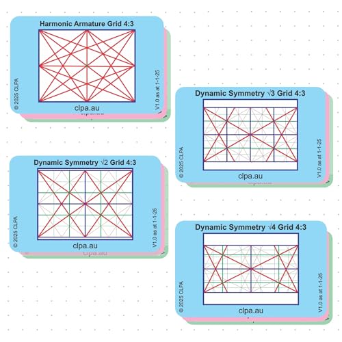 CLPA Complete Viewfinder Set — All 12 Layouts, All 3 Ratios, 36 Cards — Artist Viewfinder for Drawing and Photography — Every Composition Grid in Every Aspect Ratio — Made in Australia - Image 4
