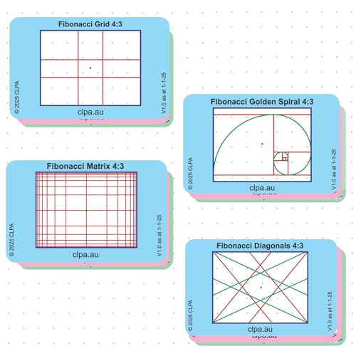 CLPA Complete Viewfinder Set — All 12 Layouts, All 3 Ratios, 36 Cards — Artist Viewfinder for Drawing and Photography — Every Composition Grid in Every Aspect Ratio — Made in Australia - Image 3