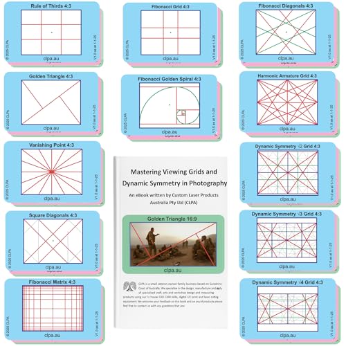 CLPA Complete Viewfinder Set — All 12 Layouts, All 3 Ratios, 36 Cards — Artist Viewfinder for Drawing and Photography — Every Composition Grid in Every Aspect Ratio — Made in Australia - Image 1