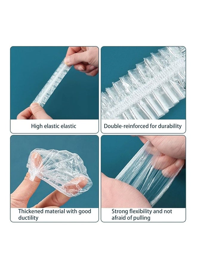 200-Piece Disposable Ear Protector Cover Cap Elastic Clear Shower Water Ear Covers Large For Hair Dye, Shower, Bathing Ear Cover Caps, Spa Home Use Hotel and Hair Salon  - Image 2