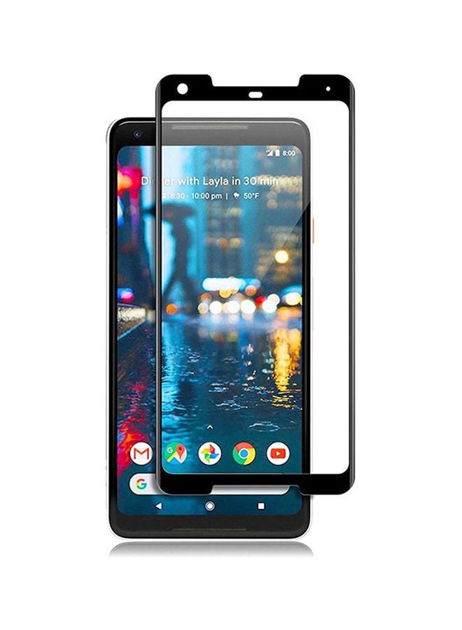 NIBEMINENT Google Pixel 2 Xl 3D Curved Full Coverage Tempered Glass Screen Protector For 2Xl With Frame By Muzz Multicolour