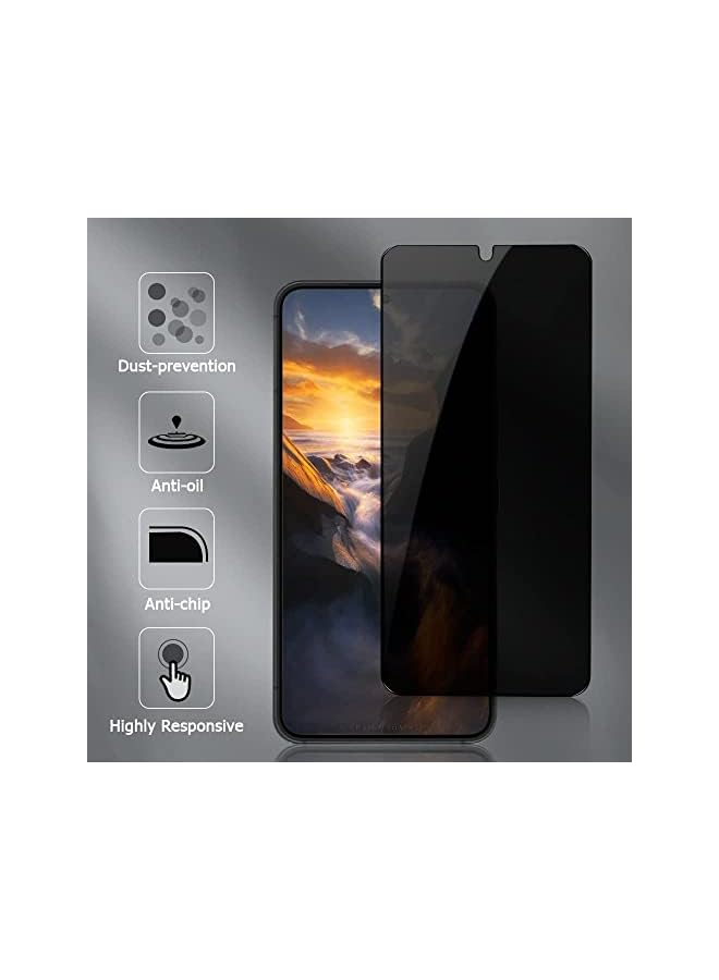 erorex [2+2 Pack] Compatible For Samsung Galaxy S23 Plus Screen Protector Film 2Pcs Privacy Tempered Glass Screen Protector + 2Pcs Camera Lens Film [9H Hardness] [ Full Coverage] [Anti-Fingerprints] - Image 4