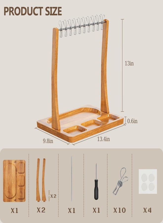 Sueuapp Acacia Bacon Display Rack,Patented Design Bacon Clothesline Serving Tray,Wooden Charcuterie Boards with Bacon Hanger,Exquisite Bacon Tray Holder for Parties,Weddings,Housewarming Gifts - Image 5
