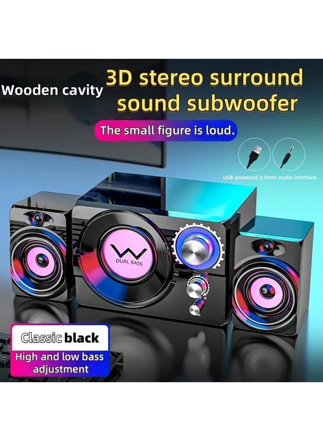 White 33 Model 3D Surround Sound Multimedia Speakers USB Powered For Computer TV Laptop - Image 3