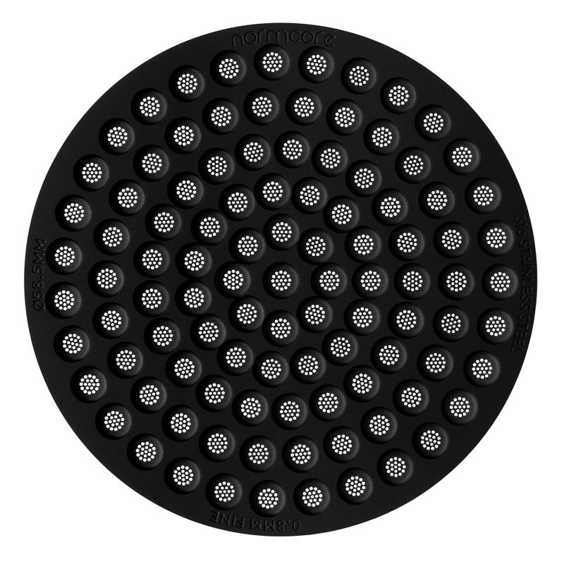 Normcore 585mm Puck Screen 08mm Thickness Lower Shower Screen Reusable Metal Filter for 58mm Portafilter Basket 08mm Thickness Titanium PVD Coated 316 Stainless Steel