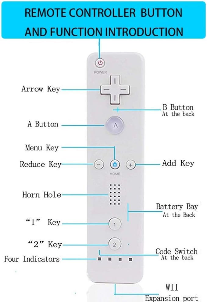ZeroStory 2 حزم وحدة التحكم اللاسلكية و Nunchuck ل Wii و Wii U وحدة التحكم، Gamepad مع حالة السيليكون وحزام المعصم (أسود وأبيض) - Image 2