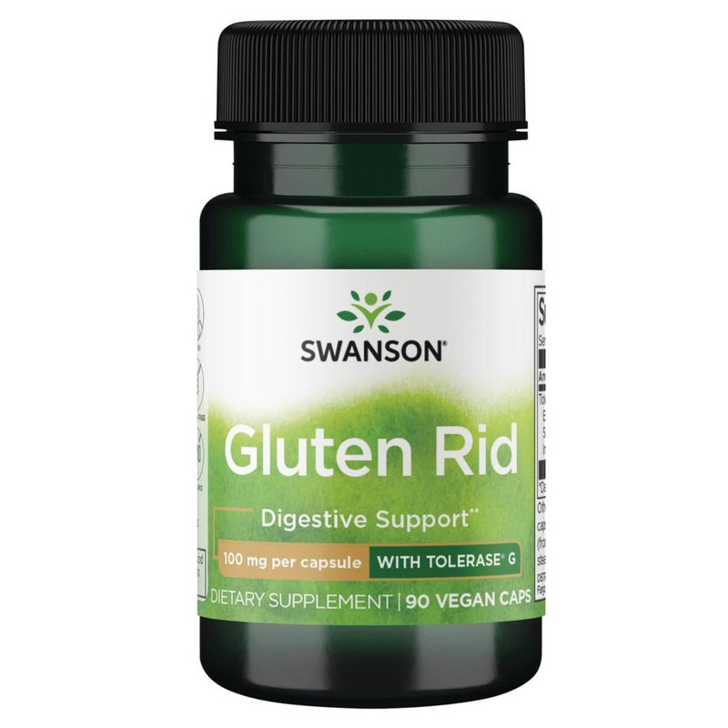 Gluten Rid with Tolerase G 100 Milligrams 90 Veg Capsules Enzyme