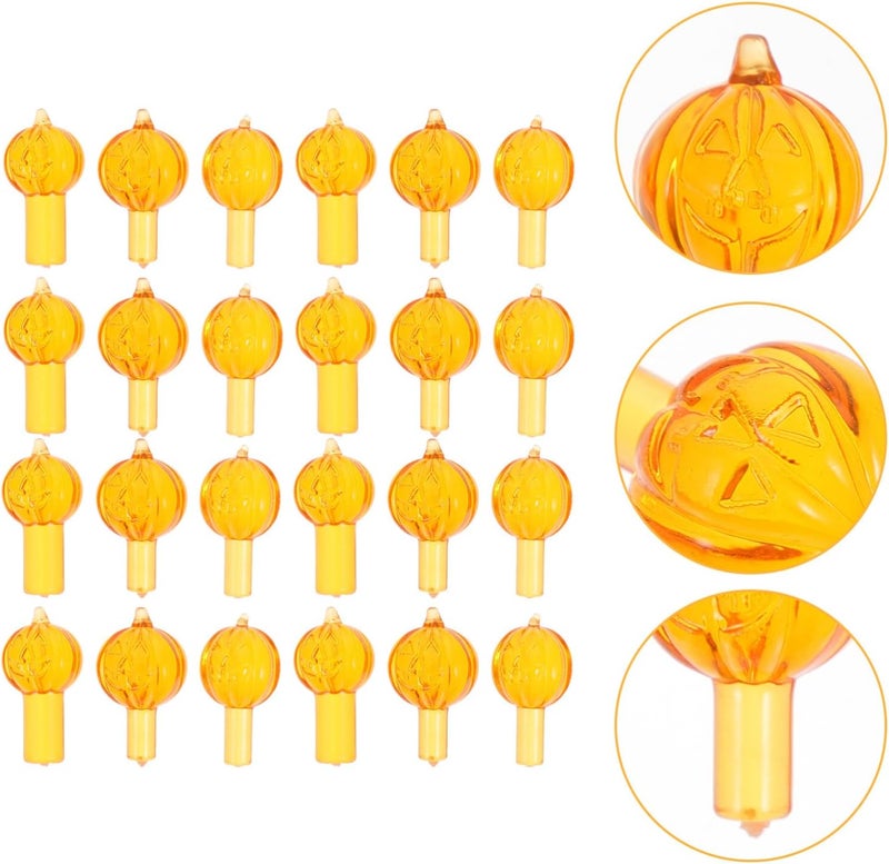 Lurrose 60pcs Halloween Ceramic Tree Pumpkin Light Bulbs Replacement Compact Design for Easy Storage for and Festive Decor - Image 1