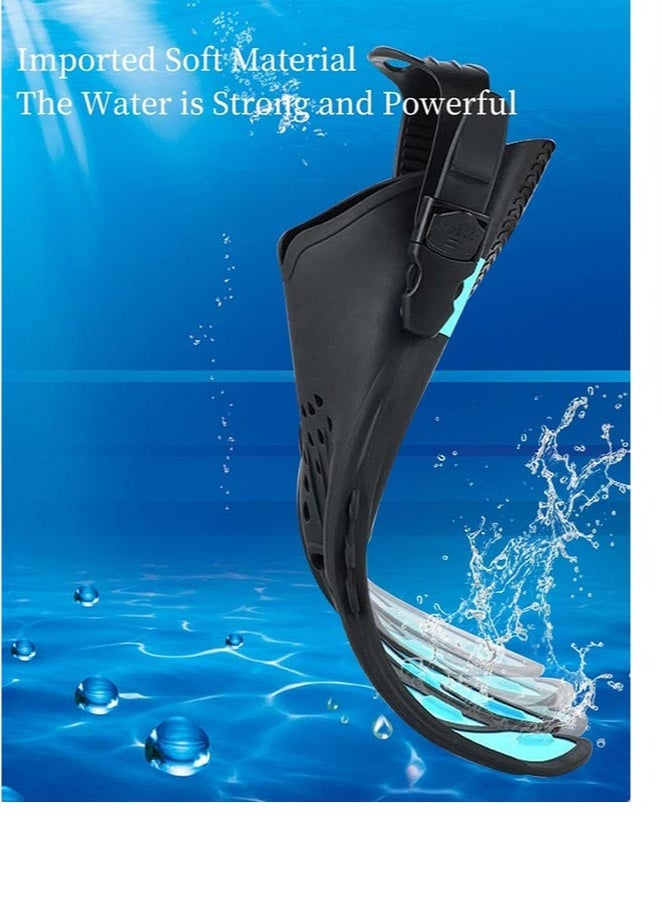 BAEKO Swimming Fins,Adjustable Silicone Swimming Flippers Ideal,for Adult Kids Professional Lightweight Diving Training Flippers,for Travelling Free Snorkeling Diving - Image 3