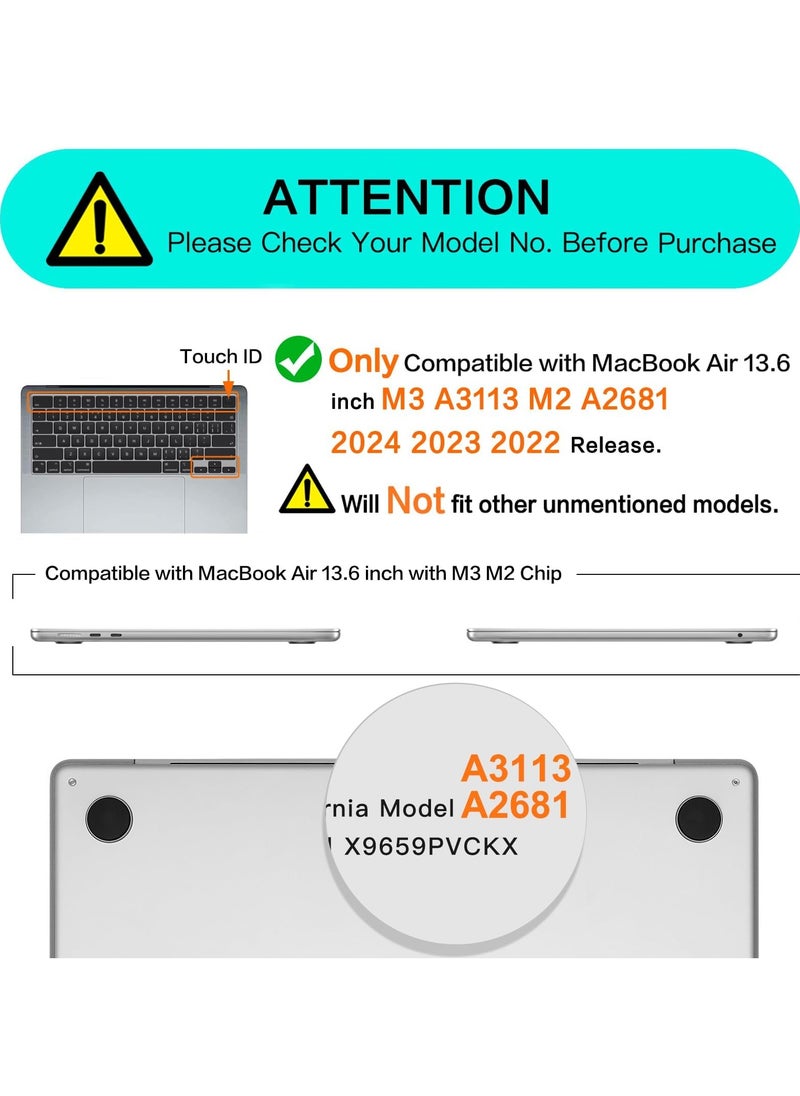 Beauenty 【2-Pack】 Screen Protector For MacBook Air 13.6 Inch (2024/2022 M3 A3113 M2 A2681) Anti-Glare PET Matte Film Anti-Fingerprint  - Image 2